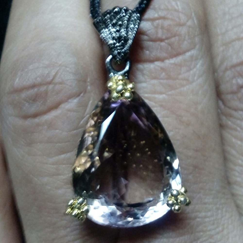 GIFT. Amethyst/Citrine  925. Ametrine. - Picture 3 of 12